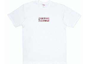 SUPREME x TAKASHI MURAKAMI - Camiseta COVID-19 Relief Box Logo "Branco" -NOVO-