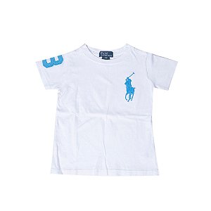 POLO RALPH LAUREN - Camiseta Big Ponei "Branco" (Infantil) -USADO-