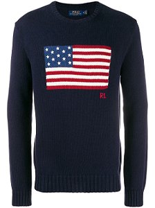 POLO RALPH LAUREN - Sweater USA Flag "Marinho" -NOVO-