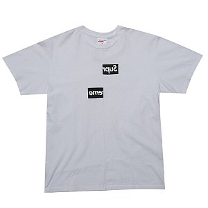 SUPREME x COMME DES GARÇONS - Camiseta Box Logo Split "Branco" -USADO-