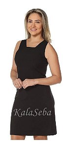 VESTIDO TUBINHO RETO UNIFORME BARRA CAVADO EVASÊ
