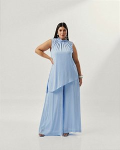 Conjunto Blusa e Calça Pantalona Quality Moda Plus Size Quebela Primavera loja