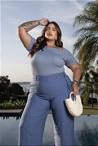 Blusa MM Assimétrica Quality Moda Plus Size Divas Primavera