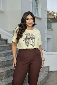 Tshirt Sardinha Quality Moda Plus Size Divas Primavera