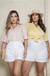 Camisa Isla Rosa Quality Moda Plus Size Milanjus Primavera