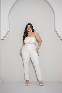 Conjunto Top e Calça Fivela Natural Quality Moda Plus Size Divas Verão