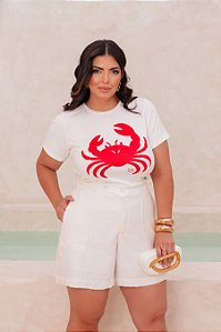 Tshirt Caranguejo Off White Quality Moda Plus Size dub Alto