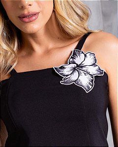 Cropped New Look Bordado Preto Quality Moda Plus Size dub loja