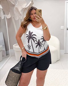 Regata Lenço Tropical Quality Moda Plus Size dub alto loja