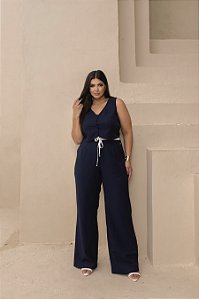 Calça Detalhes no Cós Marinho Quality Moda Plus Size dvs Alto