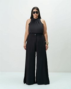 Calça Pantalona Preta Quality Moda Plus Size Alto qbl Outono Loja