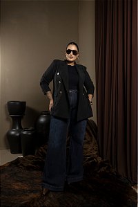 Calça Flare Blue Jeans Quality Moda Plus Size dvs Outono preview