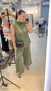 Conjunto Malha Tricot Verde Quality Moda Plus Size dub outono loja