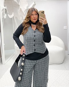 Colete Xadrez Marsalla Quality Moda Plus Size dub outono Preview