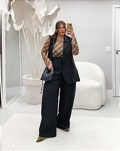 Calça Pantalona New Look Preto Quality Moda Plus Size dub outono Preview