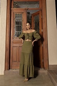 Conjunto Top com Saia 3 Marias Alga Quality Moda Plus Size dvs Outono Preview Cold