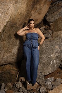 Calça Wide Denim Blue Quality Moda Plus Size dvs Outono Preview Cold