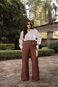 Calça com Pala na Cintura Brownie Quality Moda Plus Size dvs Outono Preview Equi dvs