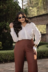 Camisa com Martingales Off White Quality Moda Plus Size dvs Outono Preview Equi dvs