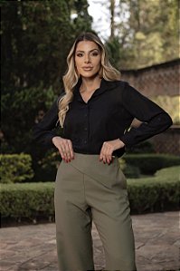 Camisa com Martingales Preto Quality Moda Plus Size dvs Outono Preview Equi dvs