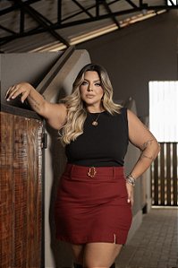 Blusa Canelada Muscle Tee Preta Quality Moda Plus Size mlj outono Preview