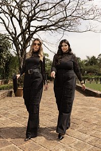 Calça Super Cargo Black Preto Quality Moda Plus Size dvs Outono Preview Equi dvs