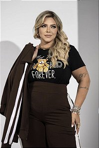 Camiseta Plus Size Tshirt Ursinho Preta Quality Moda Plus Size Preview mlj