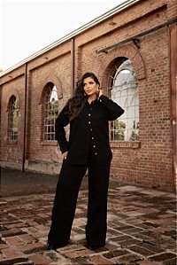 Calça Jeans Wide Leg Black Quality Moda Plus Size Preview dvs