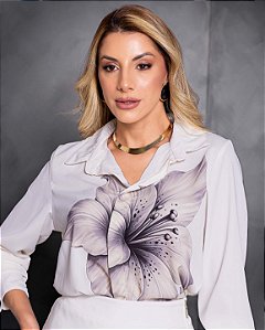 Camisa Plus Size Estampada Floral Quality Moda Plus Size Preview Dub