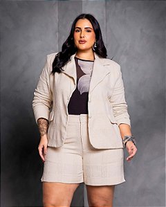 Blazer Paradis Plus Size em Algodão Quality Moda Plus Size Preview Dub