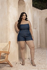 Short Jeans Escuro Quality Moda Plus Size dvs
