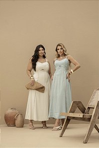 Vestido Midi com Detalhe Entremeio Quality Moda Plus Size Preview Dvs