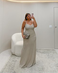 Vestido Plus Size Malha Trabalhada Quality Moda Plus Size Dvs
