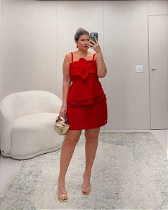 Saia Short Vermelha Quality Moda Plus Size Preview rml