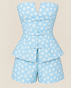 Short Estampado Azul New Look Quality Moda Plus Size Dub Preview