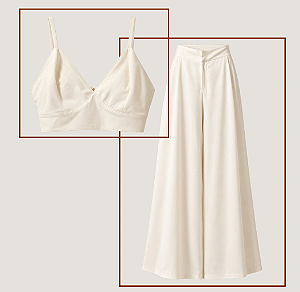 Conjunto Cropped e Calça Pantalona Off White Quality Moda Plus Size Dub Preview