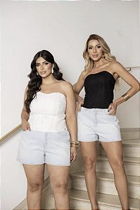 Corset de Renda Tomara que Caia com Alça Removível Quality Moda Plus Size dvs Preview