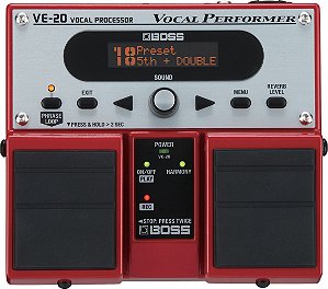 Processador de Efeitos Boss para voz Vocal Performer Ve-20