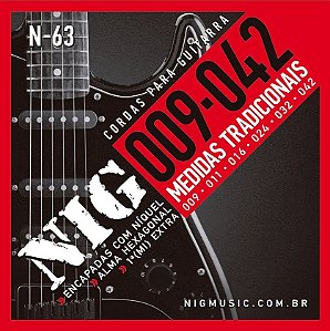 Encordoamento para Guitarra 009 NIG N63