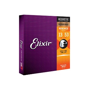 Encordoamento para Violão Aço Hd Light Phosphor Bronze Elixir 013 16182