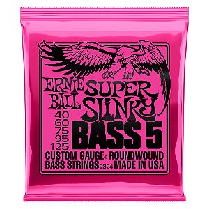 Encordoamento Ernie Ball Baixo 5 C Super Slinky Niquel  040 P02824