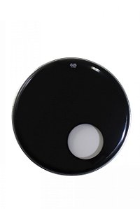 Pele Remo Encore Bumbo 22 Polegadas Ebony com Furo EN 1022 ES