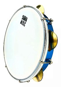 Pandeiro Samba Music Pele Leitosa 10 Azul Celeste
