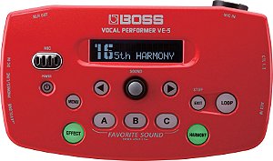 Pedal Boss Efeito Voz Ve-5 Rd Vermelha