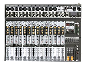 Mesa de Som Soundcraft 16 Canais USB SX1602FX C/ Efeitos