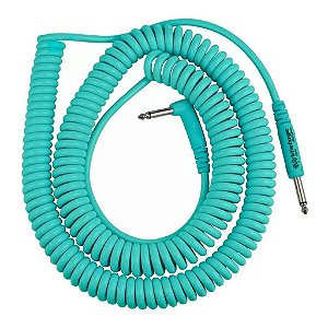 Cabo P10xP10 Espiral Azul Claro P10 90 9.15mt Mac Cabos