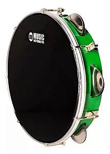 Pandeiro Phx 10" Abs Pele Preta 87-Abs Verde
