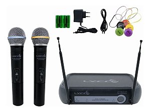 Microfone Lyco Sem Fio Duplo De Mão  Vh202 Vh02max Mm Pro Nf