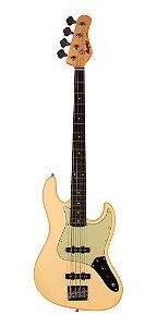 Contrabaixo 4 Cordas Memphis MB-50 Ows Olimpic White Satin