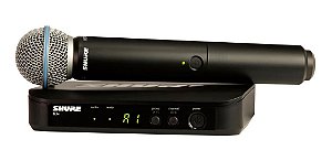Microfone Shure de Mão Sem Fio  BLX24/B58, Cápsula BETA58